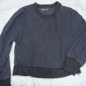 Zara Women's black Crew Neck Sweater
